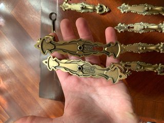 Lote 11 tiradores vintage latón