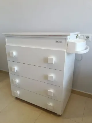 Cómoda y bañera para bebé Trama