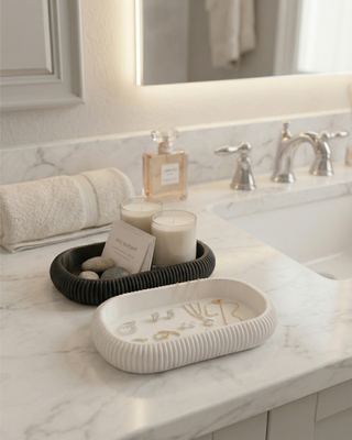 Bandeja Decorativa Minimalista Blanca