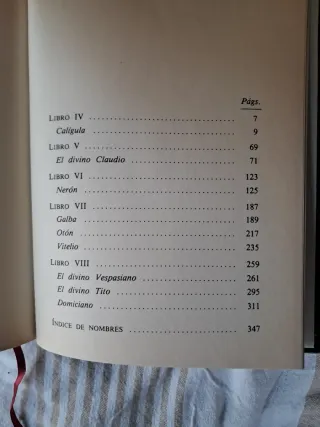 Vidas de Los doce cesares libros 4 a 8