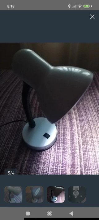 Lámpara Flexo Conforama Vintage Celeste