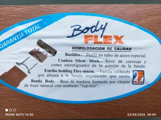 Somier Body Flex Madera y Metal  120x190 Sin Patas