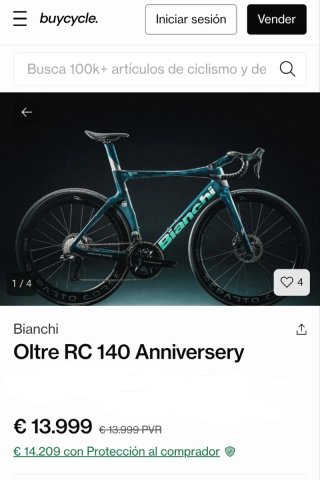 Bianchi Oltre RC 140 Aniversario Tope Gama
