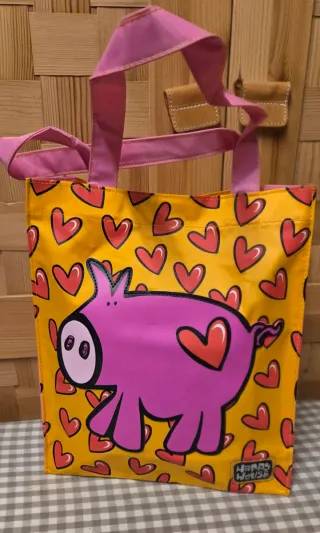 Bolso Happy House Cerdito Corazones