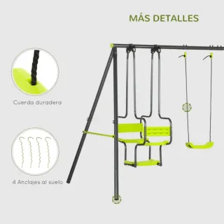 Columpio Infantil Exterior 6 Asientos