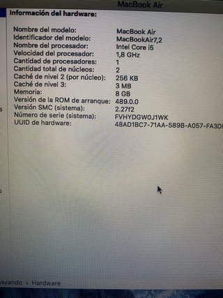 MacBook Air i5 13 OS X El Capitan