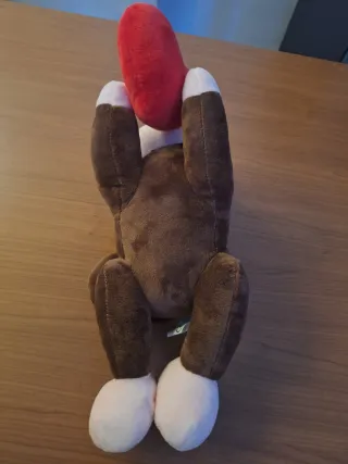 Peluche scimmia marrone con cuore rosso TVB nuovo