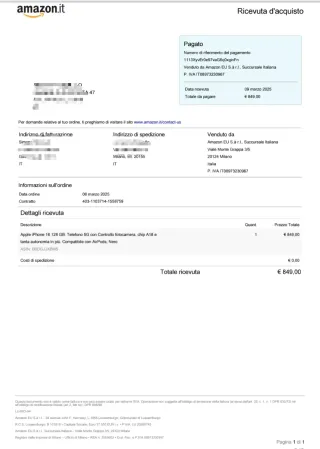 iPhone 16 128 GB Nero