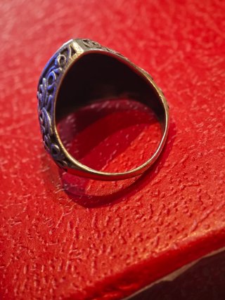 Anello Argento con disegno floreale