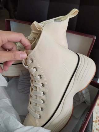 Bosanova Zapatillas Beige Plataforma Talla 36