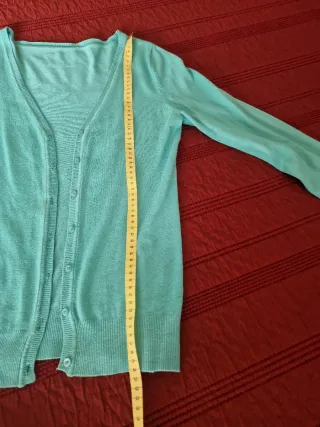 Chaqueta primavera color verde azulado