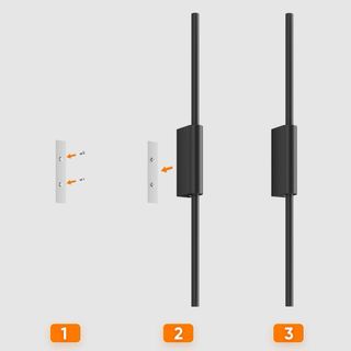 Lámparas pared LED modernas negras SIN ESTRENAR