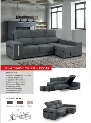 Sofá chaiselongue Oscar