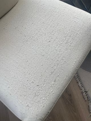 6 sillas acero y tapizado en blanco