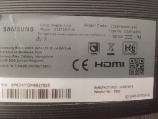 Monitor Samsung Curvo Negro
