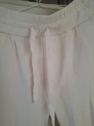 Pantalón blanco de algodón