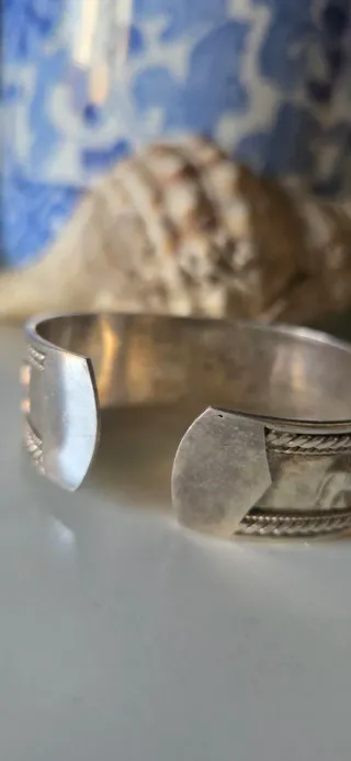 Brazalete de plata vintage elefantes