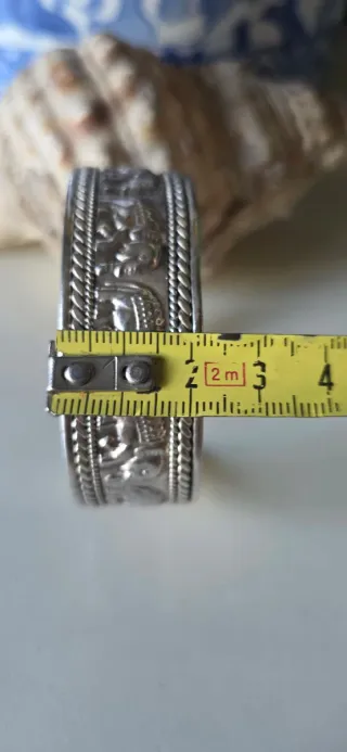 Brazalete de plata vintage elefantes