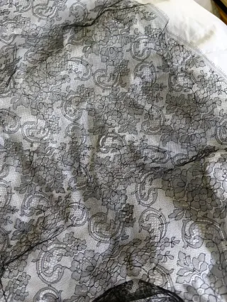 Tela de encaje negro 4m 25cm