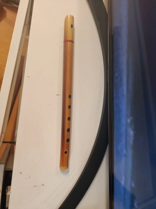 Flauta de bambú artesanal
