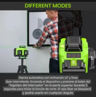 Nivel Láser 4D Líneas 360° Trípode Accesorios