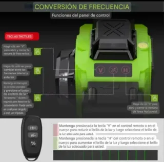 Nivel Láser 4D Líneas 360° Trípode Accesorios