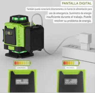 Nivel Láser 4D Líneas 360° Trípode Accesorios