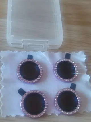 4 Protectores de lente de camara ,vidrio templado