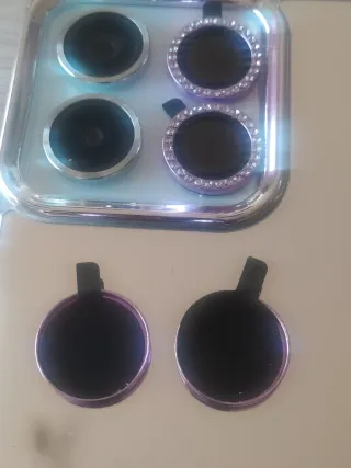 4 Protectores de lente de camara ,vidrio templado