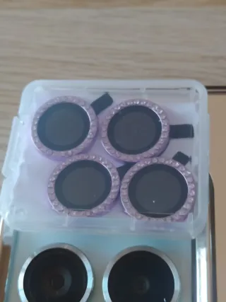 4 Protectores de lente de camara ,vidrio templado