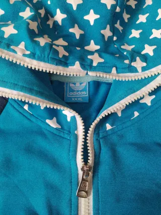 Felpa Adidas vintage con cappuccio e zip