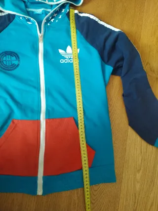 Felpa Adidas vintage con cappuccio e zip