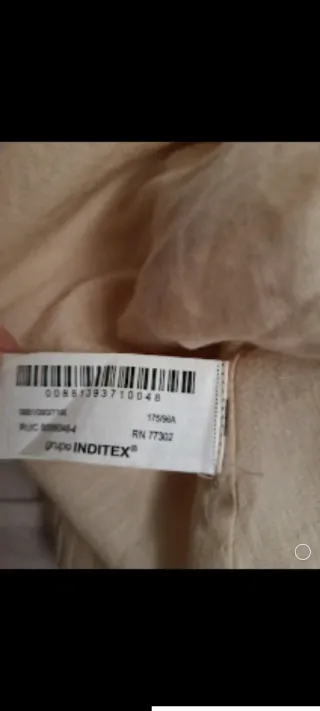 Vestido largo Zara beige talla única