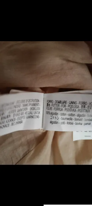 Vestido largo Zara beige talla única