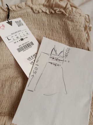 Vestido largo Zara beige talla L
