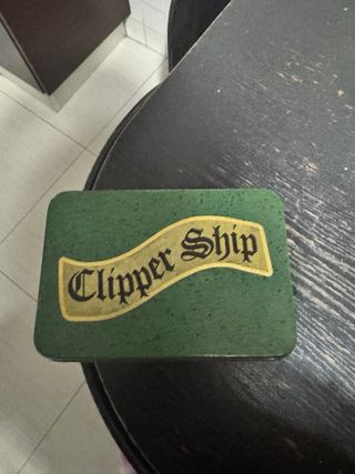 Scatola di latta vintage Clipper Ship