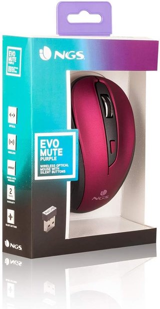 Mouse Ottico Wireless NGS EVO MUTE Viola