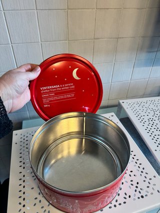 Scatola rotonda vintage IKEA VINTERSAGA