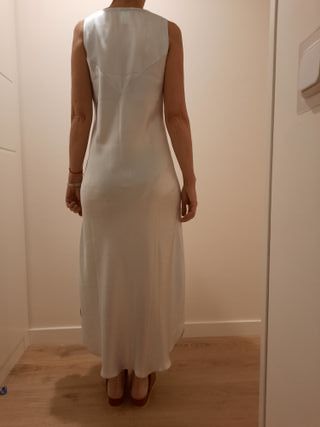 Camisón NATORI bordado azul y blanco talla S