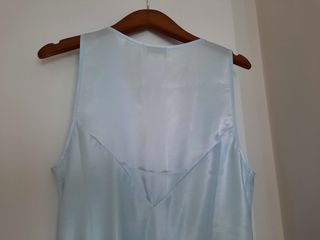 Camisón NATORI bordado azul y blanco talla S