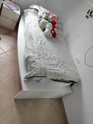Cama individual 90cm con cajones