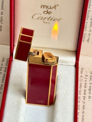 Mechero de lujo Cartier “Must de Cartier”Laca 1970