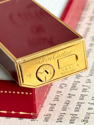 Mechero de lujo Cartier “Must de Cartier”Laca 1970