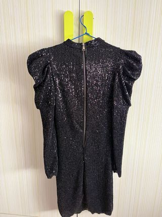 Vestido fiesta lentejuelas negro