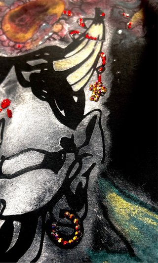 Camiseta pintada a mano Koi Fish