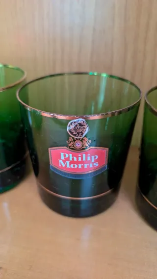 Conjunto vasos verdes antiguos
