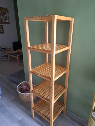 Estantería de madera de 4 baldas