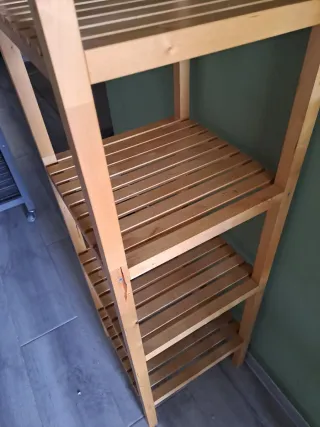 Estantería de madera de 4 baldas
