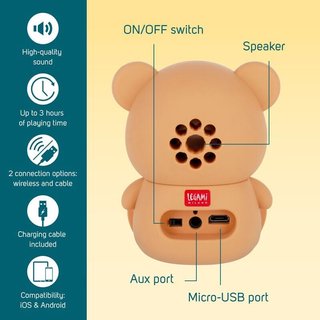 Legami - Speaker Wireless con Supporto orsetto