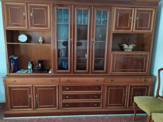Mueble de salón madera y cristal Precio negociable